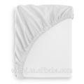 Cheap 50% cotton 50% full size plain white fitted sheet for hospitals